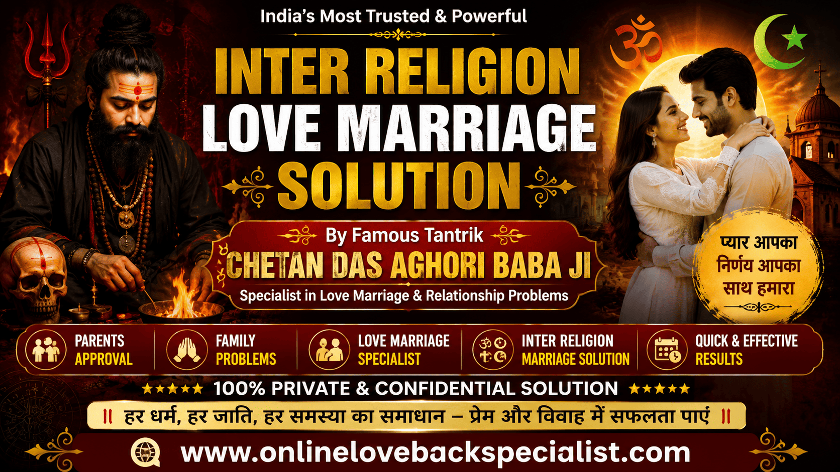 Inter religion love marriage solution